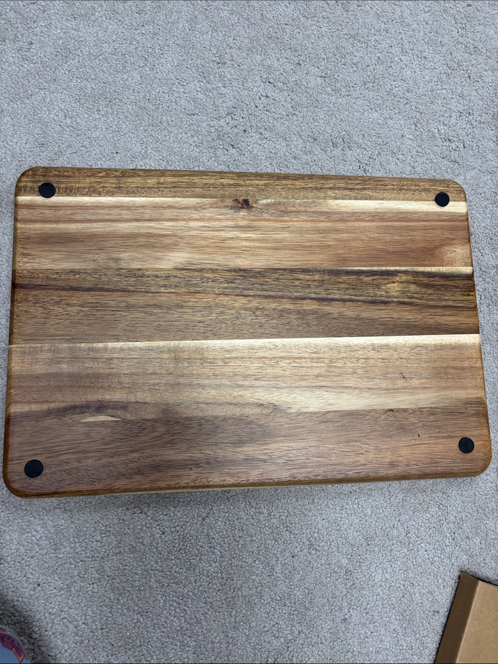 Better Homes And Gardens Acacia Wood Tray with White Porcelain Plates - Picture 7 of 7